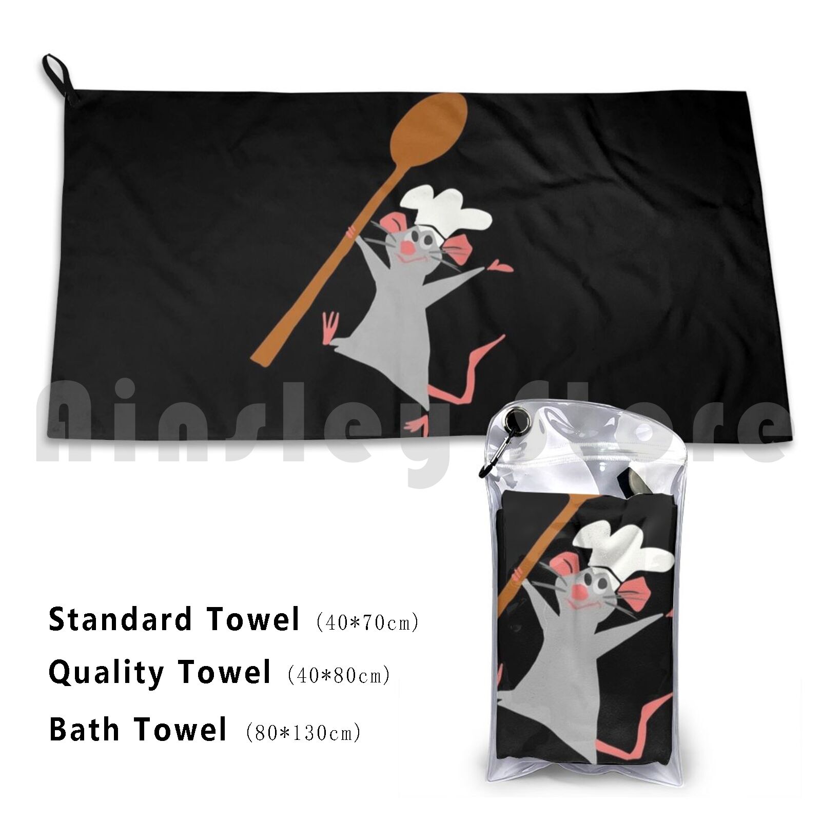 Chef Rat Bath Towel Beach Cush - Quick Food Snacks review and price