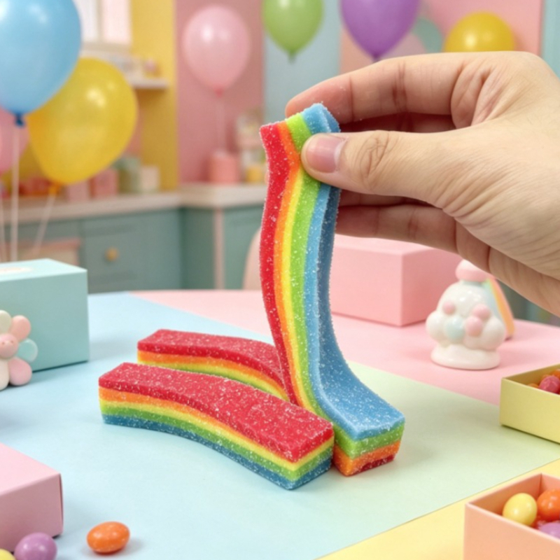 Squishy Rainbow Strip Stress B - Candy Sour Strip review and price