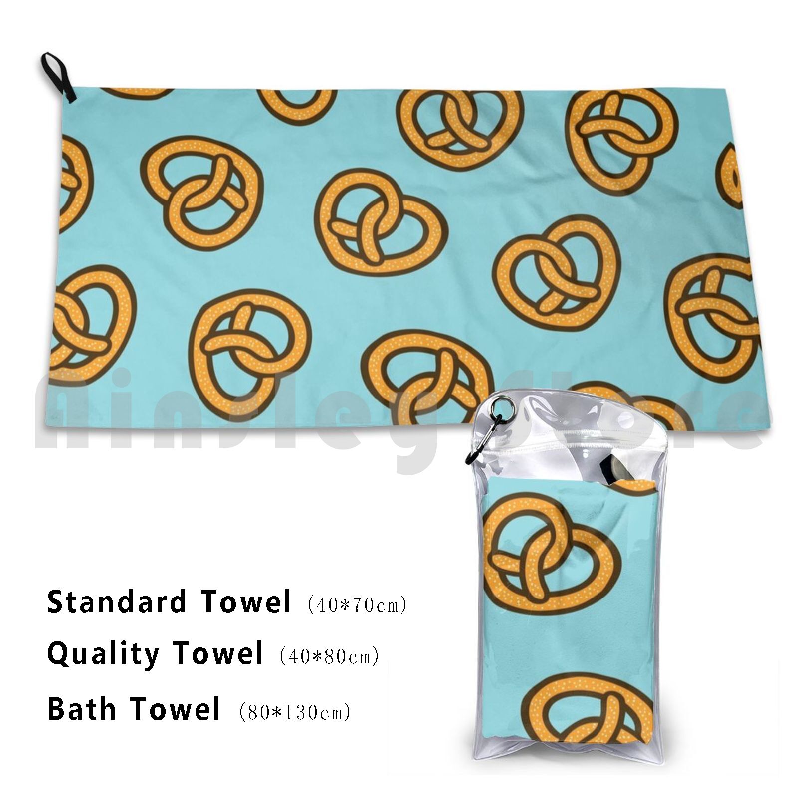 I Heart Pretzels Pattern Beach - Quick Food Snacks review and price